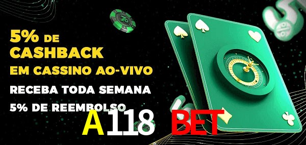 Promoções do cassino ao Vivo A118 Bet